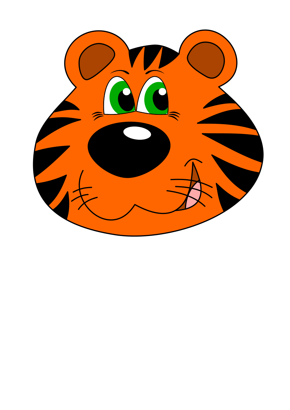 OnlineLabels Clip Art - Cartoon tiger